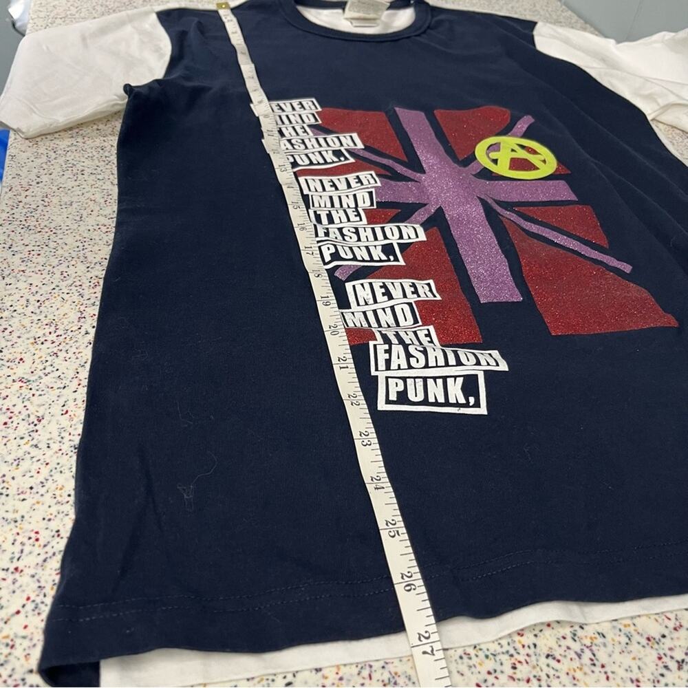 Dolce & Gabbana Never Mind The Fashion Punk Glitter D&G T Shirt Women’s Size XL - Picture 7 of 7